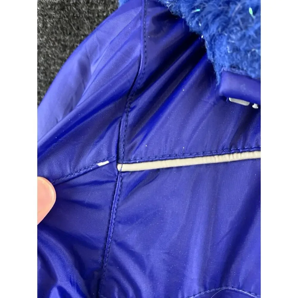 VTG? Girl Cooper Key Reversible Coat Jacket Faux Fur Blue Size 7/8